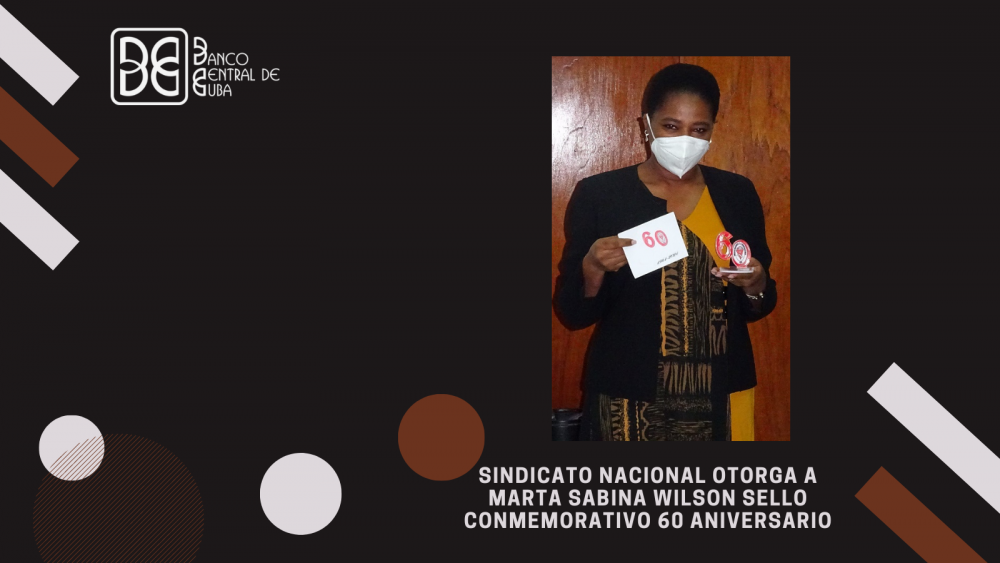 Imagen relacionada con la noticia :Sindicato Nacional otorga a Marta Sabina Wilson sello conmemorativo 60 Aniversario